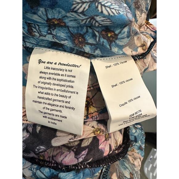 Anthropologie Bhanuni by Jyoti Anarosa Tiered Maxi Skirt Floral Boho Anthro Sz 4 - Picture 13 of 15